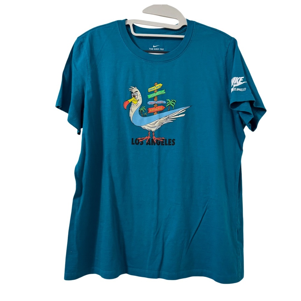 NIKE‎ Los Angeles Womens California LA T Shirt Large Blue Casual Unique Fun
